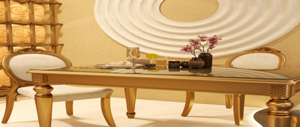 صندلی طلایی رستورانی؛ تجمل و راحتی در طراحی داخلی