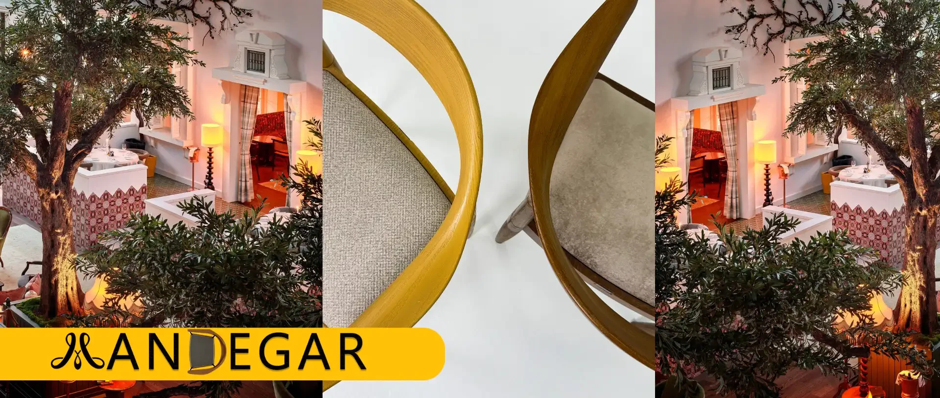 دکور رستوران با صندلی