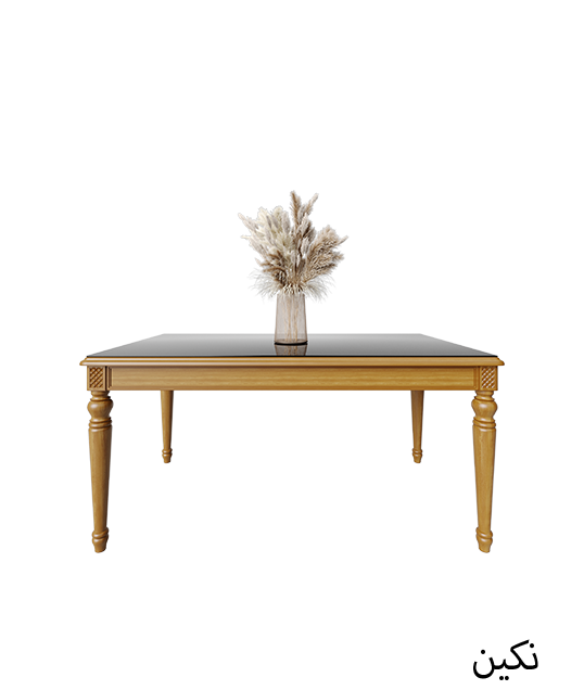 طاولة طعام موديل نگين زجاج بسيطة ومطبوعة